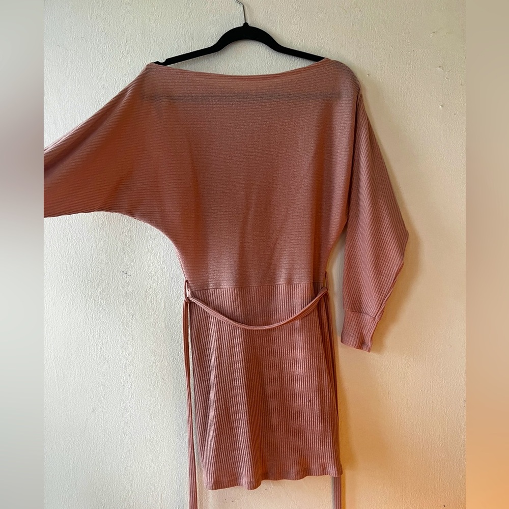 FASHION NOVA Pink Bodycon Tie Dress